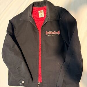 Helanbach Dickies Black Bomber Jacket with Swarovski crystal wing embellishments